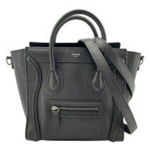 Celine Luggage Shopper Black Leather Shoulder Bag